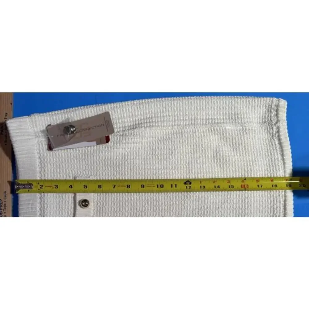 French Connection Cream Short Sweater Skirt Size XL NEW